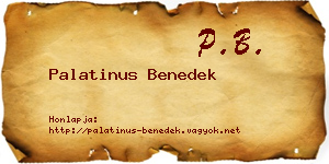 Palatinus Benedek névjegykártya